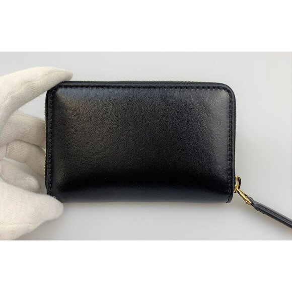 NIB Gucci zip card case wallet with gucci logo in black - Picture 3 of 10